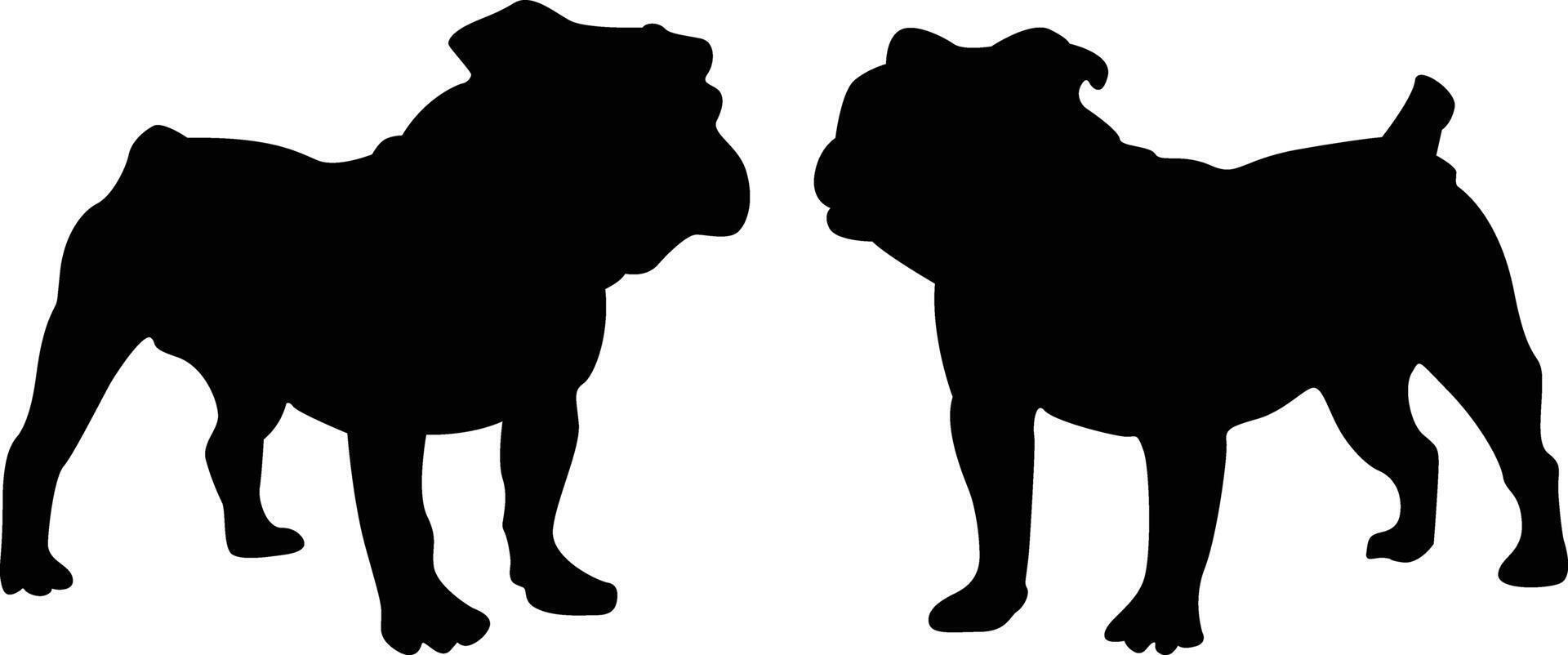 bulldog silhouet vector