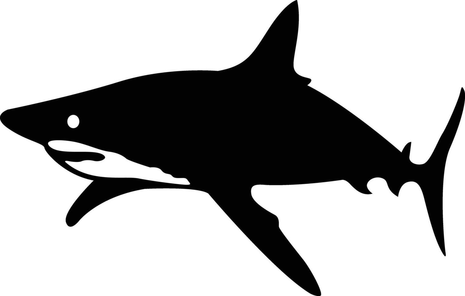 haai silhouet vector