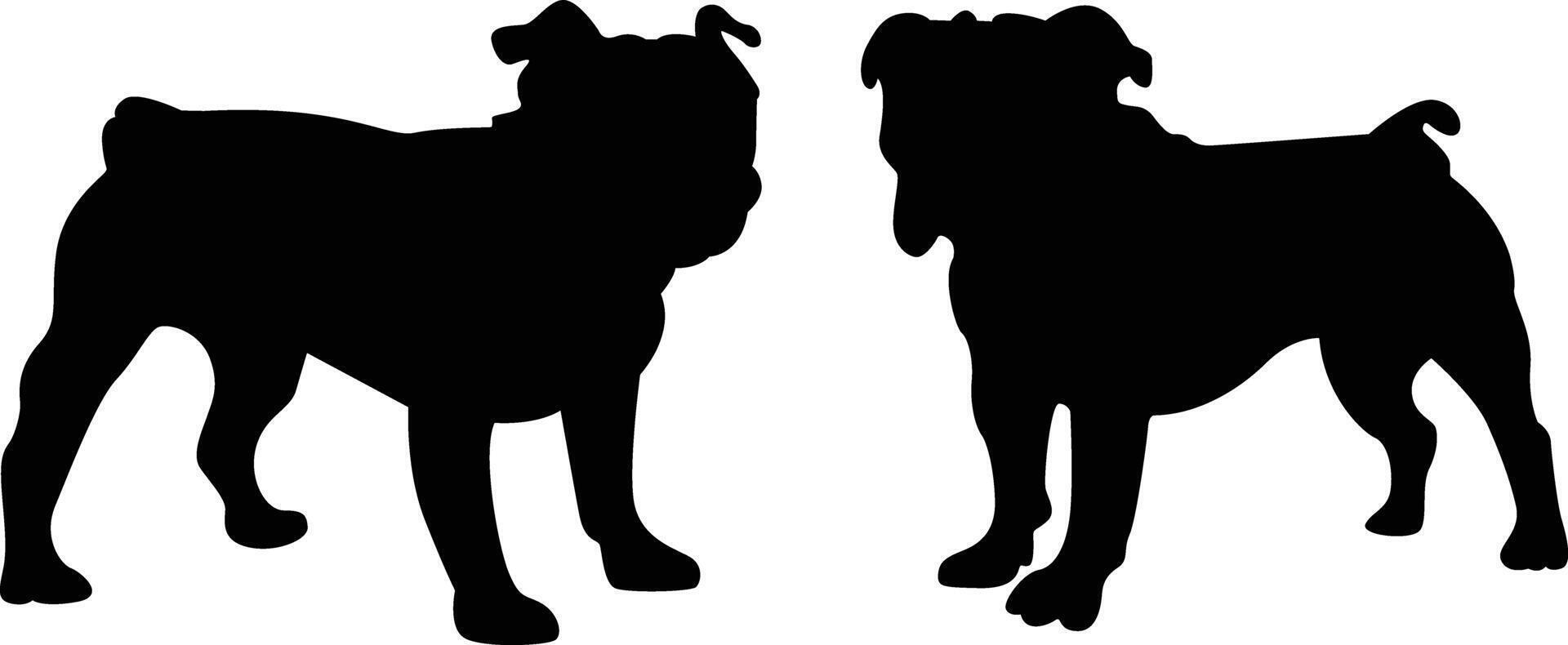 bulldog silhouet vector