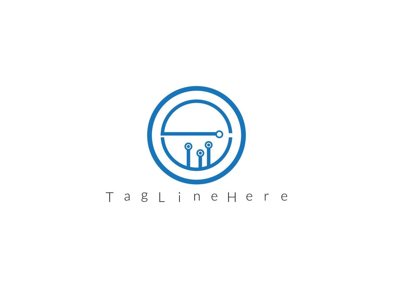 technologie logo ontwerp met stroomkring bord icoon sjabloon vector