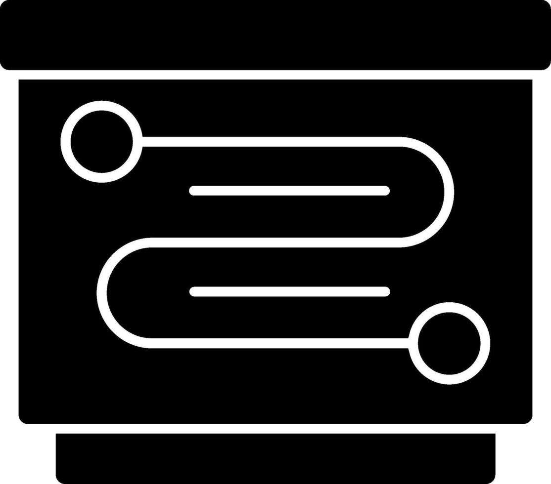 routekaart glyph-pictogram vector