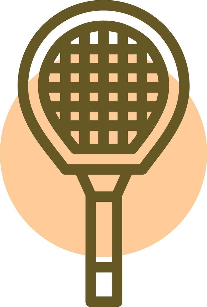 badminton racket lineair cirkel icoon vector