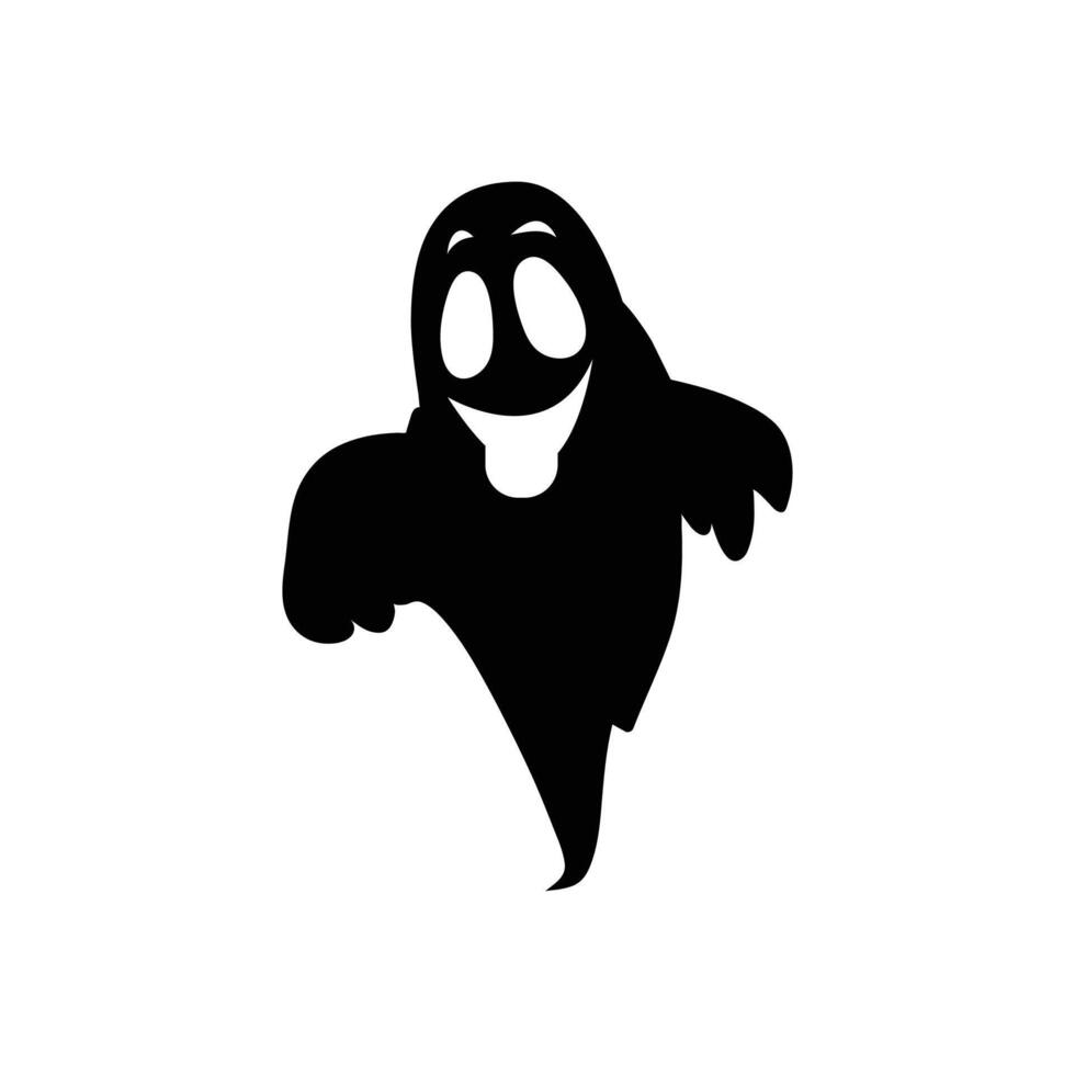 halloween geest silhouet. vector