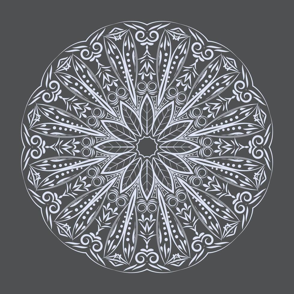 vrij vector luxe bloemen Indisch mandala ontwerp