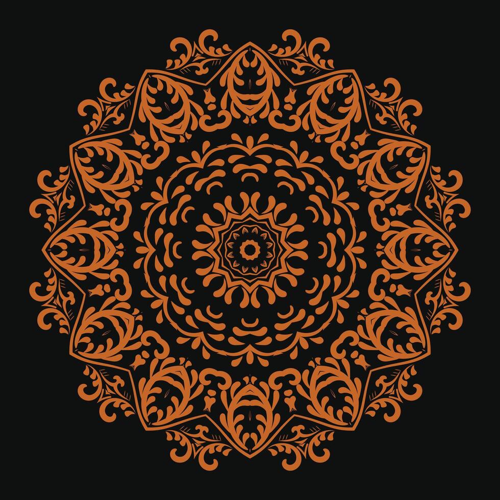 luxe bloemen Indisch Arabisch mandala ontwerp premie vector