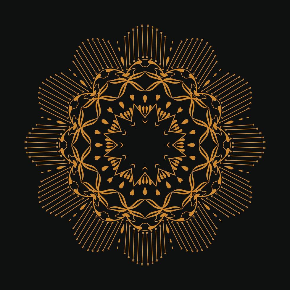 luxe bloemen Indisch Arabisch mandala ontwerp premie vector