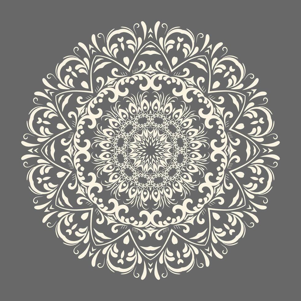 luxe bloemen Indisch Arabisch mandala ontwerp premie vector