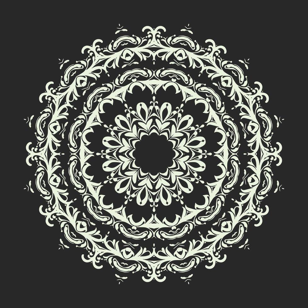 luxe bloemen Indisch Arabisch mandala ontwerp premie vector