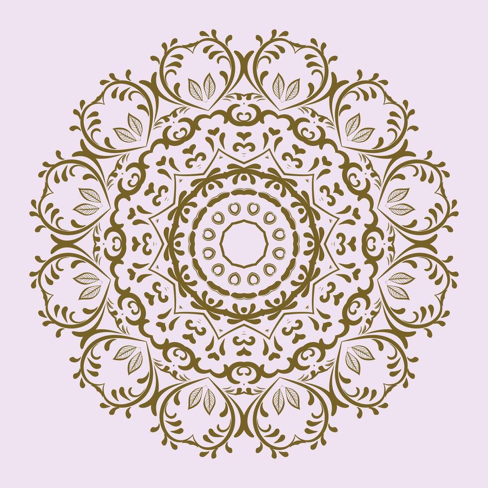 vrij vector bloemen grafisch kunst Arabisch mandala ontwerp