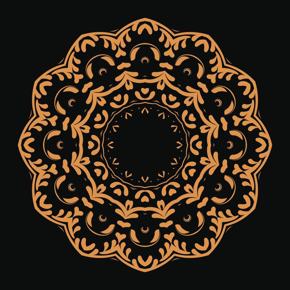 luxe bloemen Indisch Arabisch mandala ontwerp premie vector