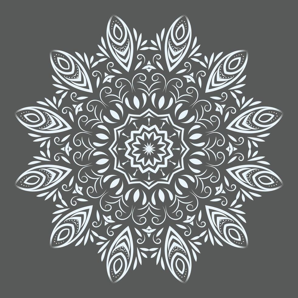 vrij vector luxe Arabisch bloemen mandala ontwerp