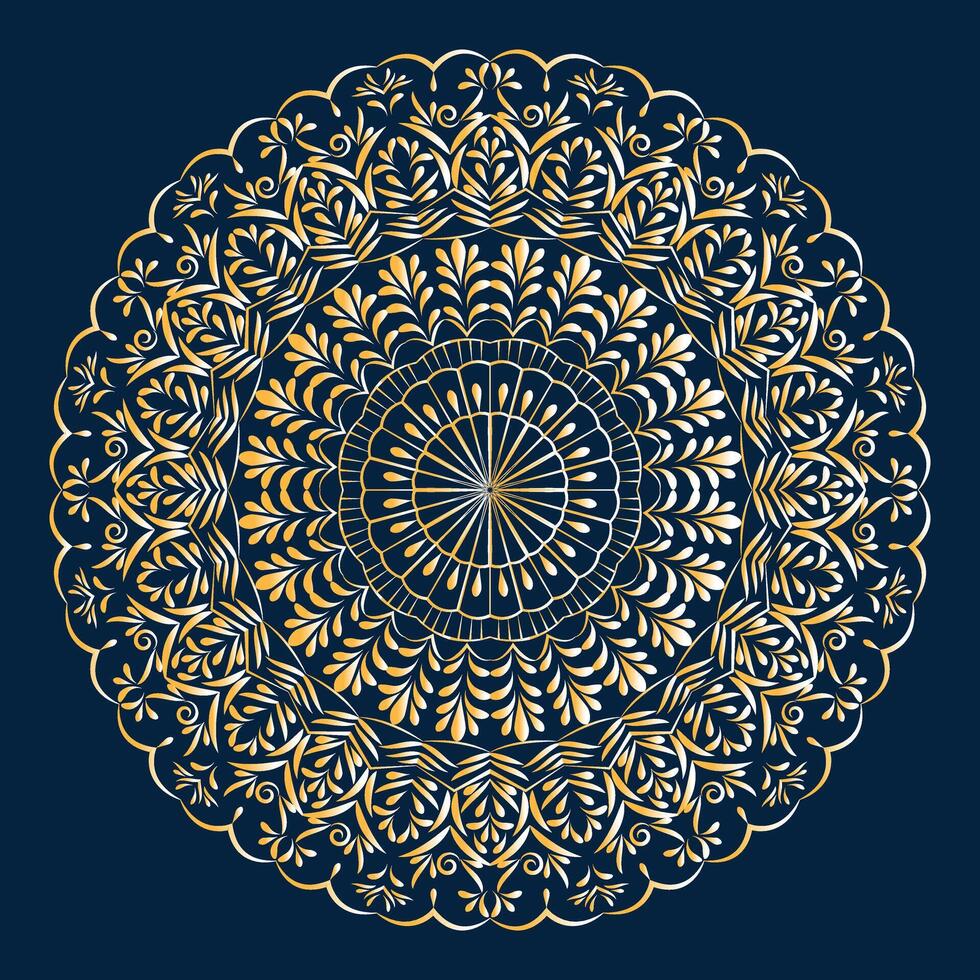 vrij vector luxe grafisch kunst gekleurde Arabisch mandala ontwerp