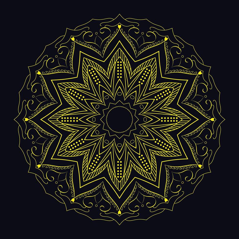 vrij vector luxe Indisch mandala ontwerp