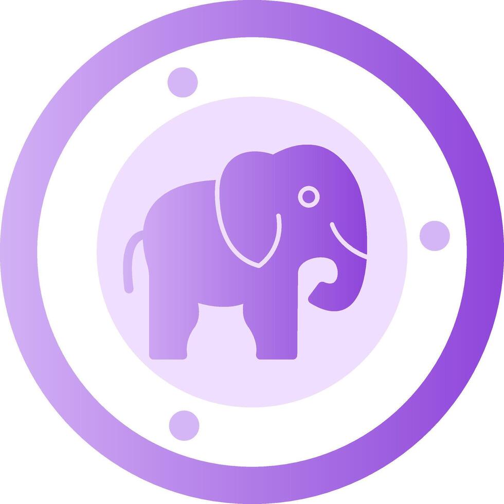 olifant glyph helling icoon vector