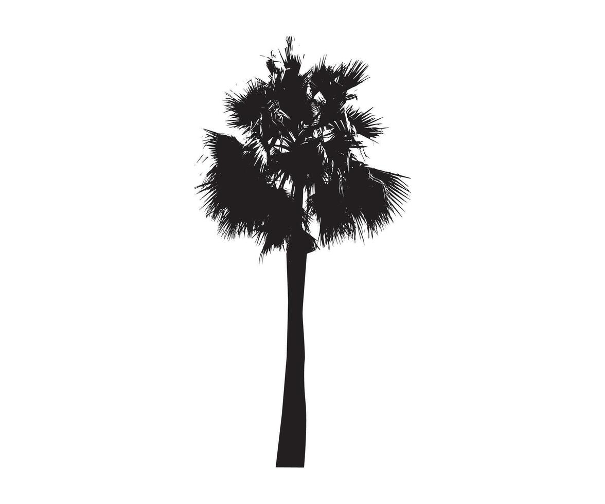 palm boom silhouet vector kunst werk ontwerp element