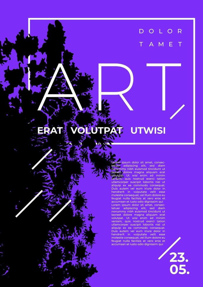 poster sjabloon met vloeiende zwart vloeistof. structuur met geklater inkt . achtergrond voor omslag, banier, tentoonstelling, muziek- festival. zwart verf strepen vector