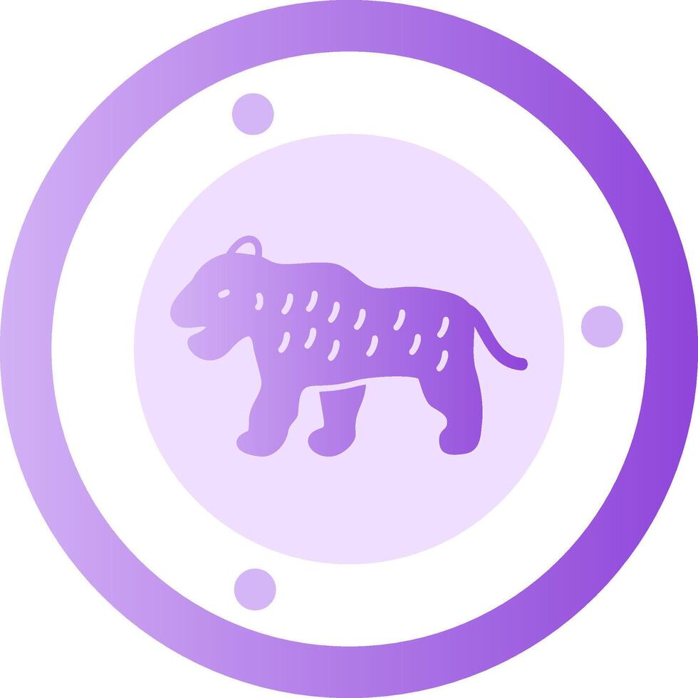 tijger glyph helling icoon vector