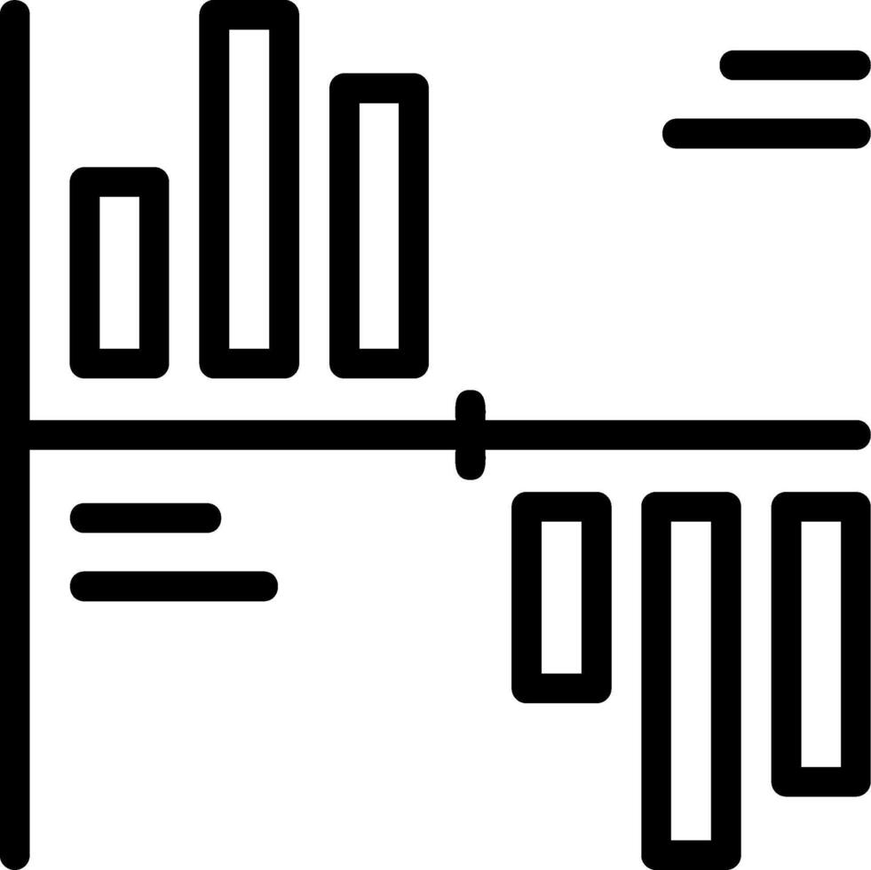 Gantt-diagram lijnpictogram vector