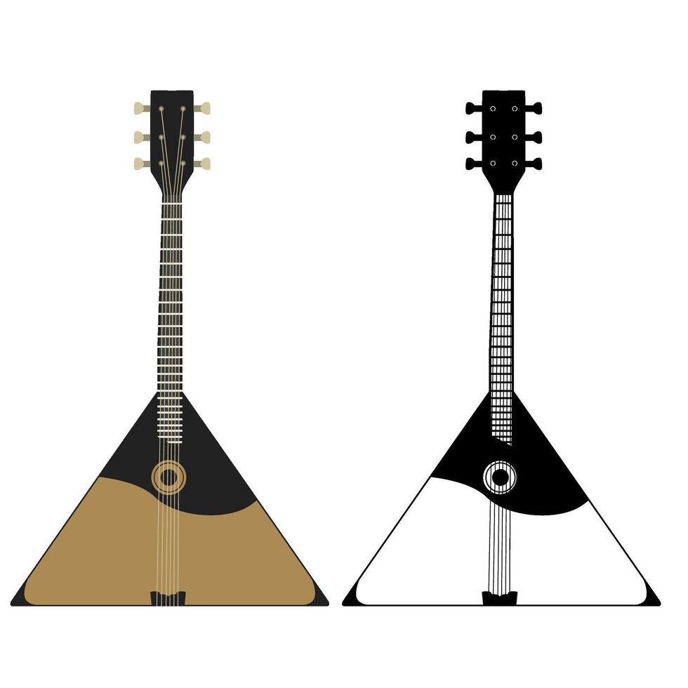 balalaika Rusland oosters muziek- instrument icoon vector illustratie