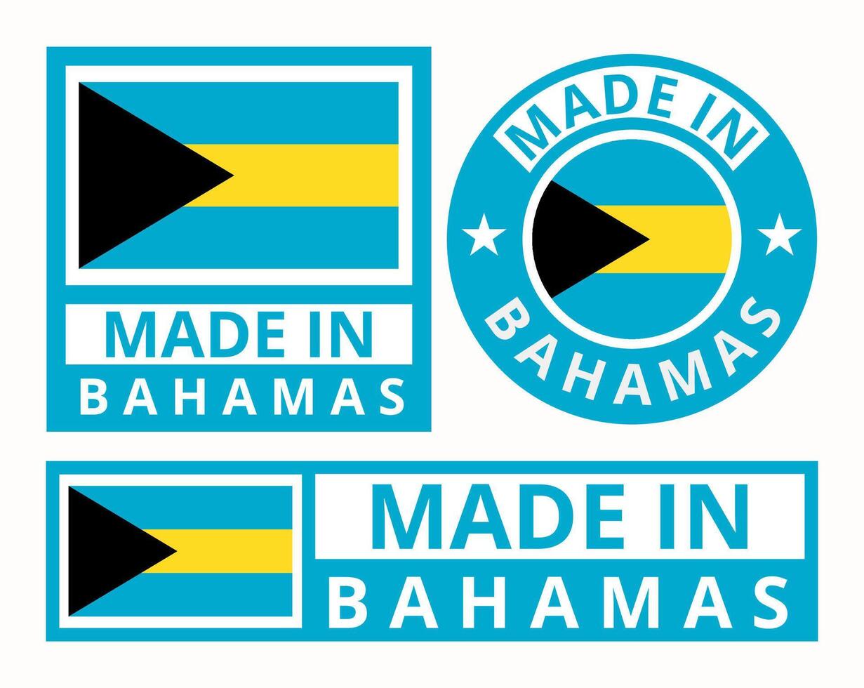 vector reeks Bahamas ontwerp Product etiketten bedrijf pictogrammen illustratie