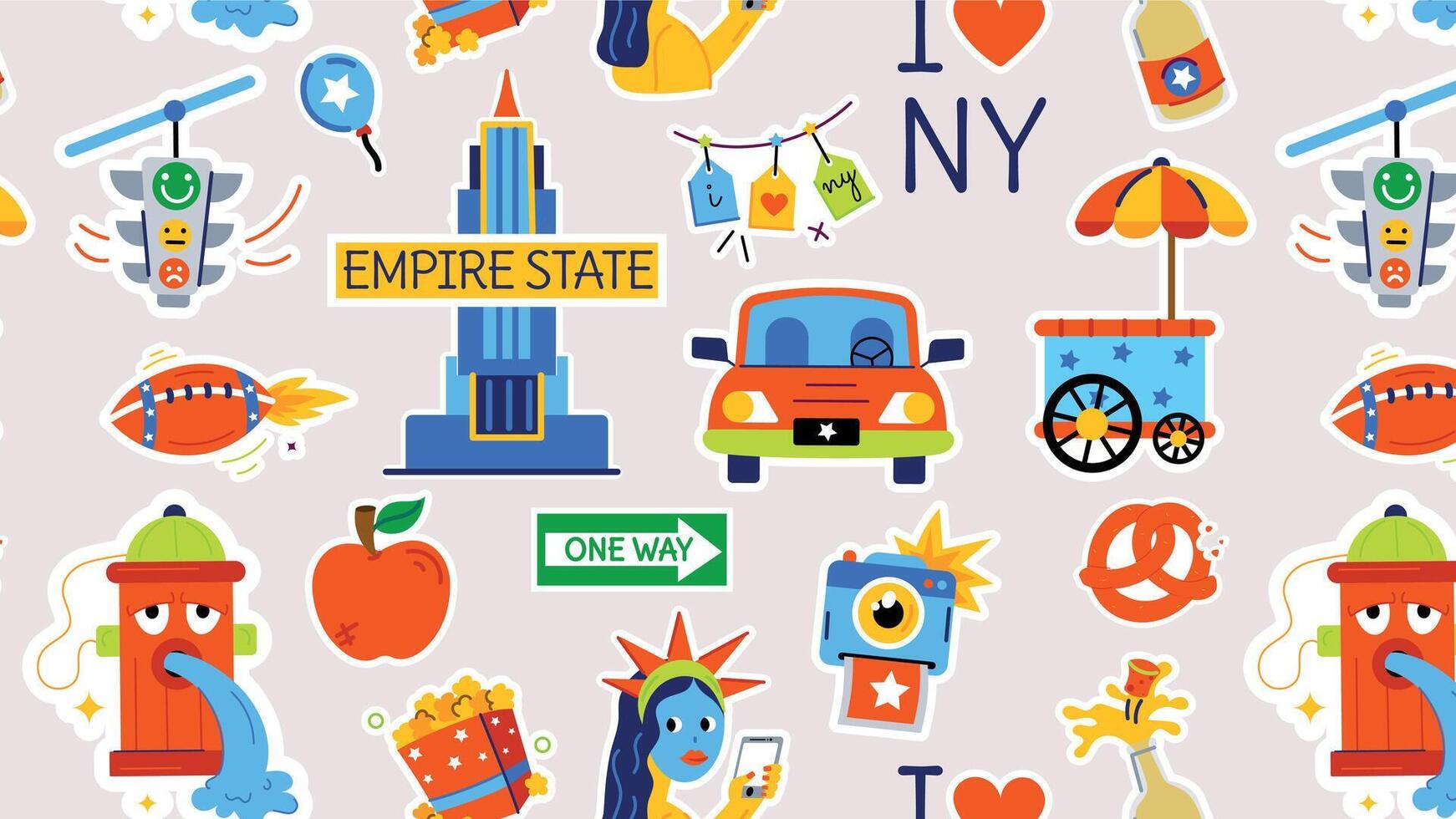 modieus nieuw york cultuur vector