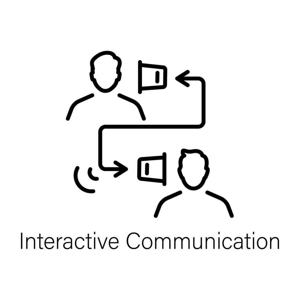 modieus interactief communicatie vector