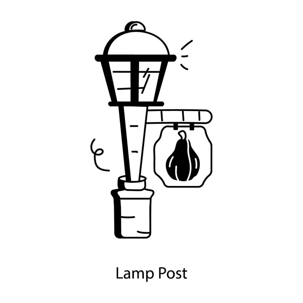 modieus lamp post vector