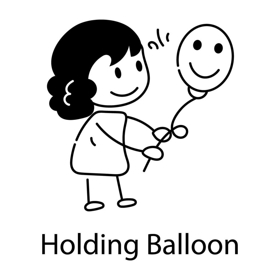 modieus Holding ballon vector