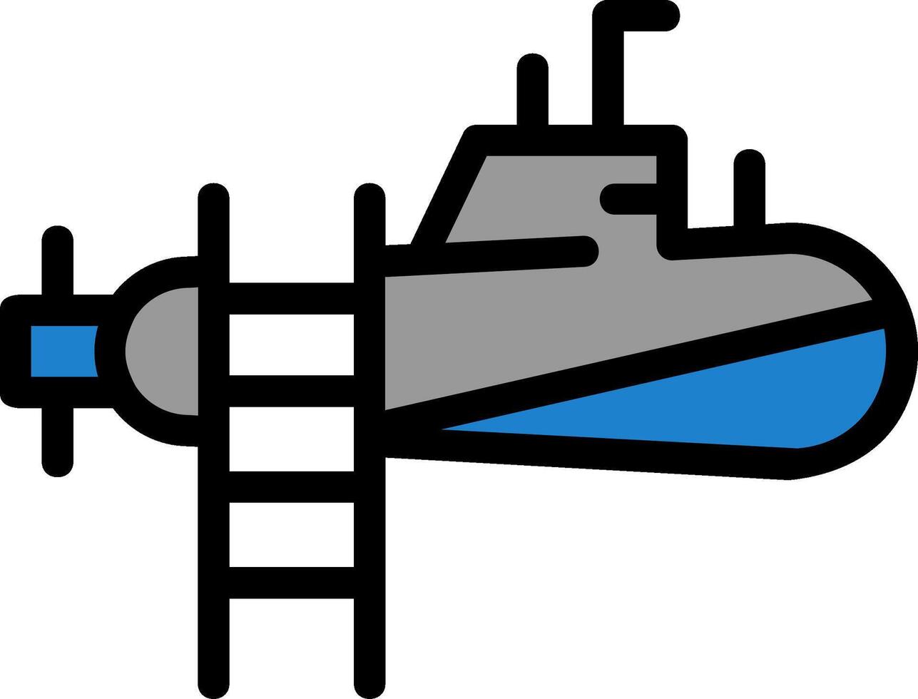 onderzeese lijn gevuld vector