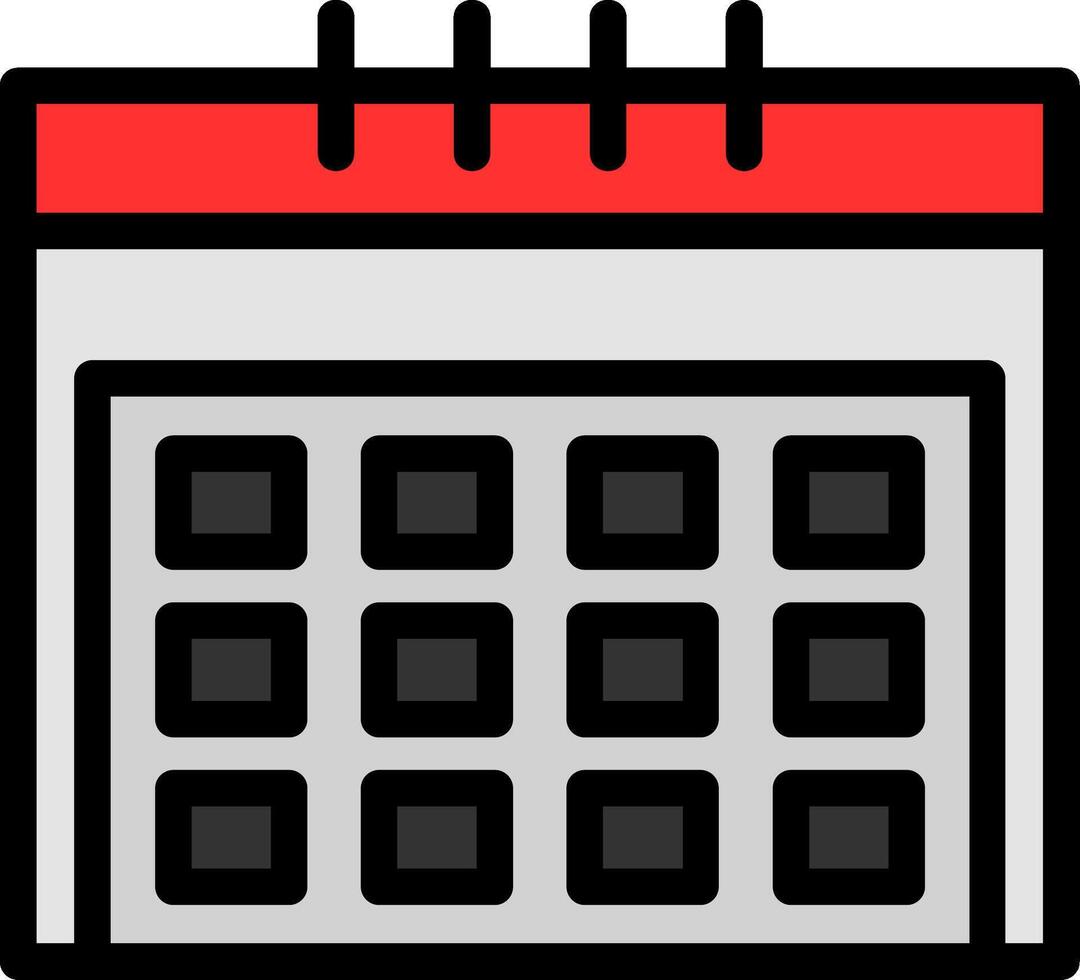 kalenderregel gevuld vector