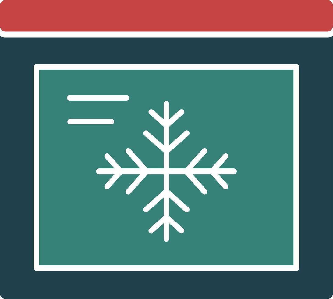 sneeuwvlok glyph multi kleur icoon vector