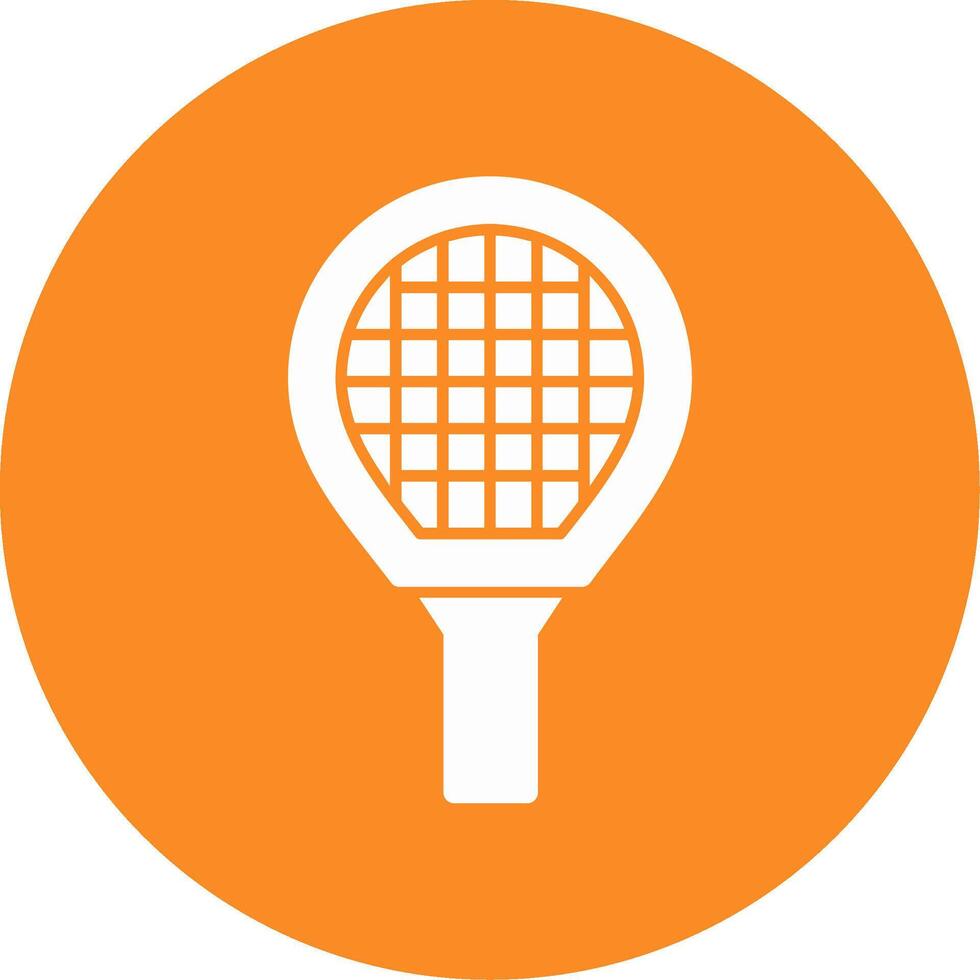 tennis racket glyph cirkel icoon vector