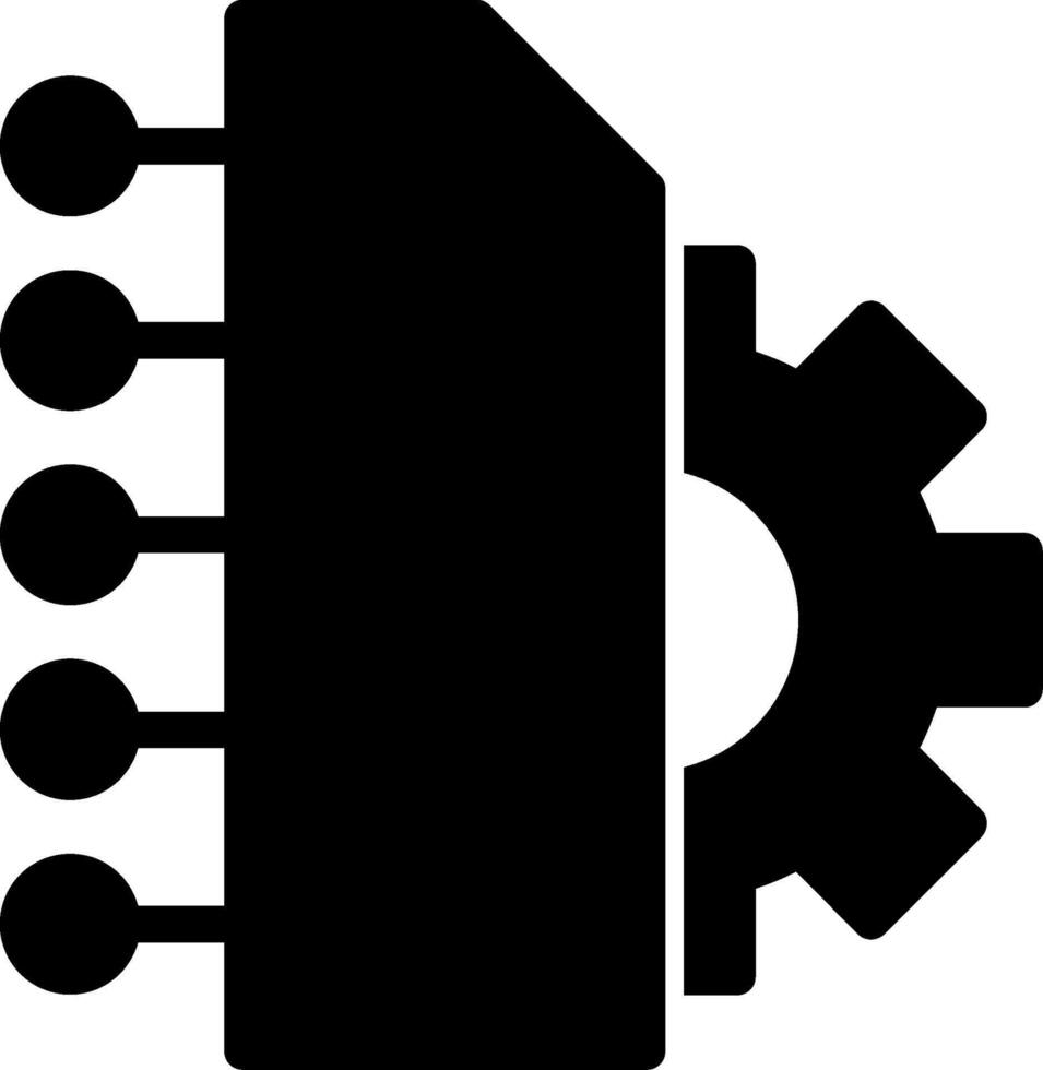 technologie glyph icoon vector