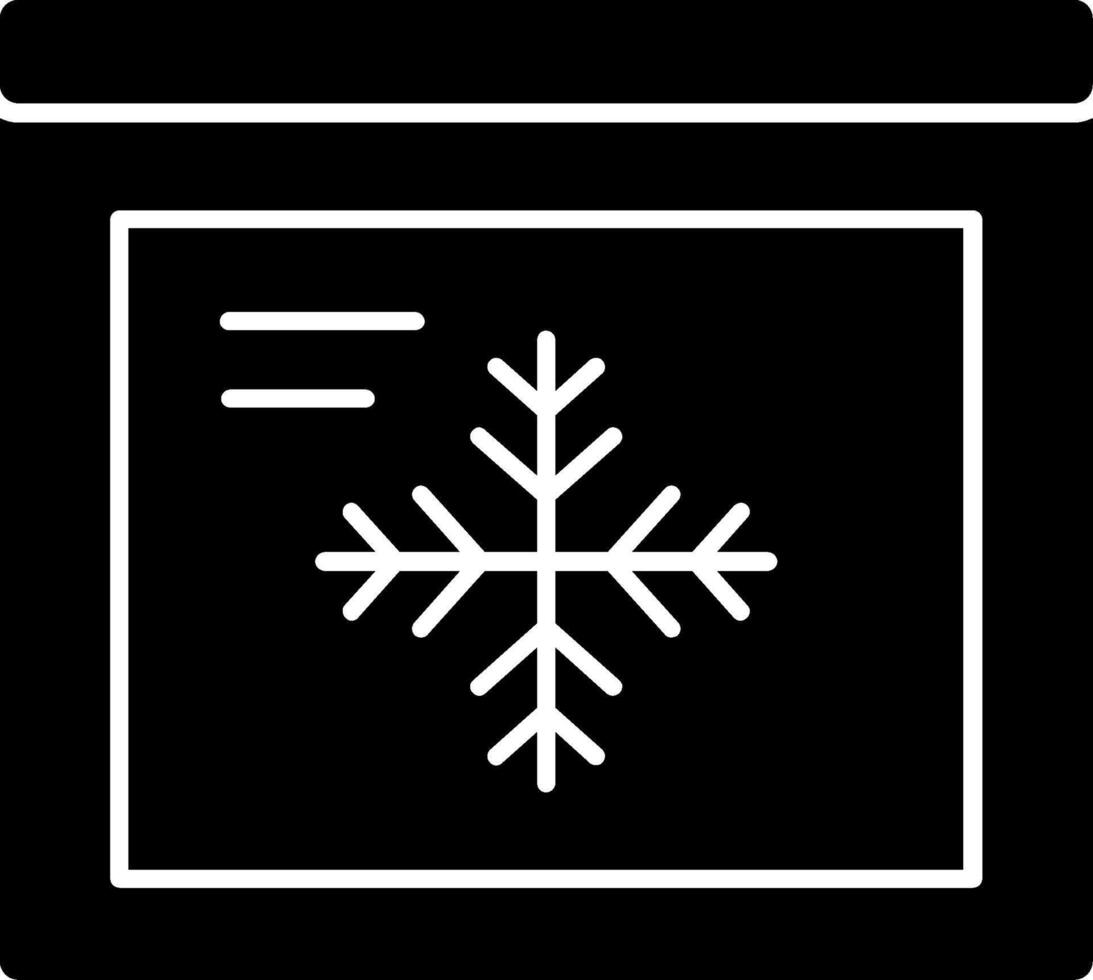 sneeuwvlok glyph icoon vector