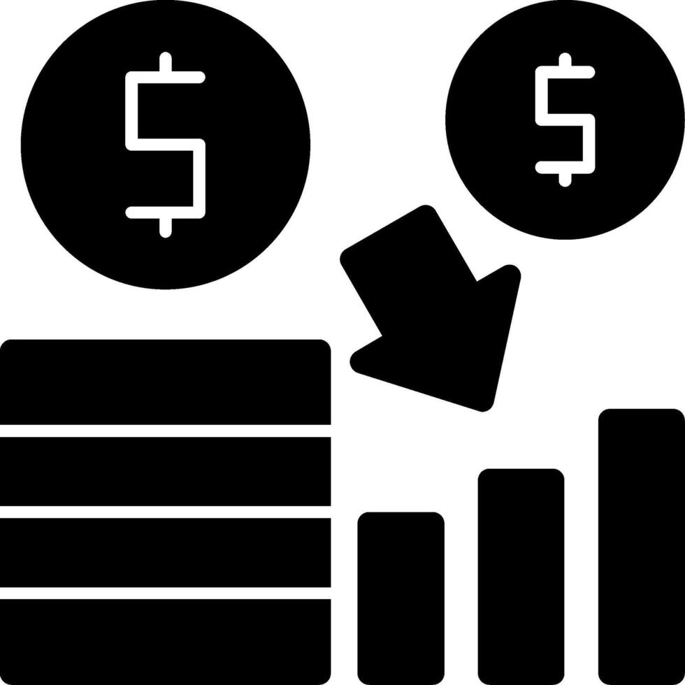 investeringsglyph-pictogram vector
