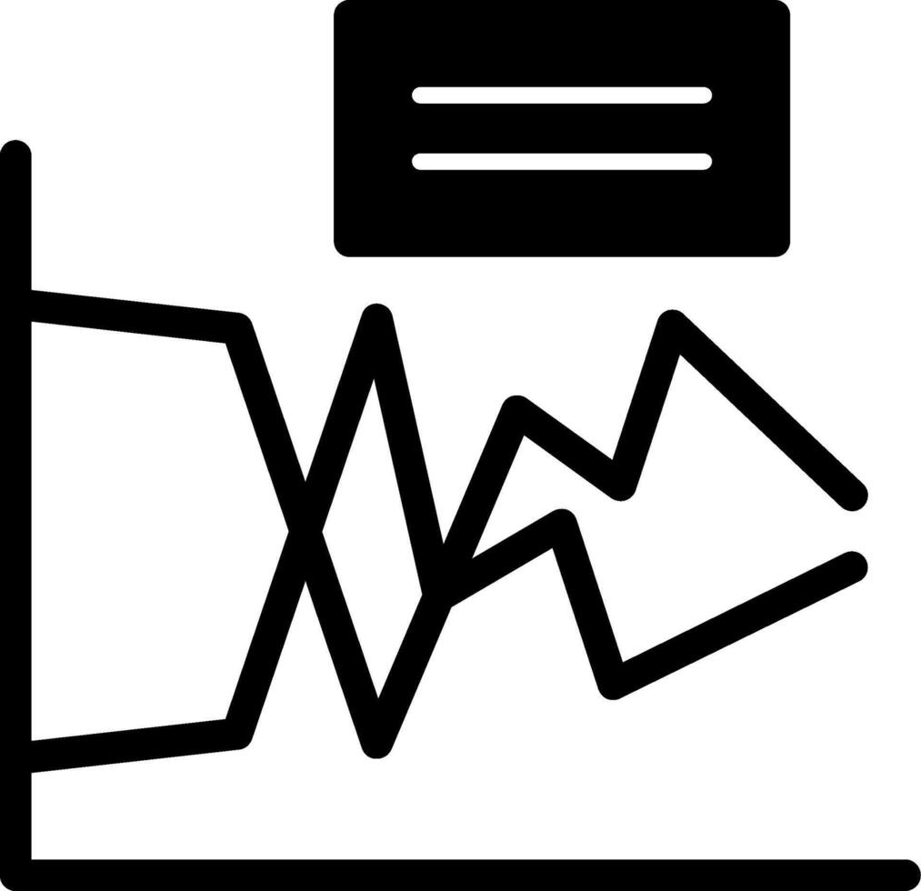 lijn diagram glyph icoon vector
