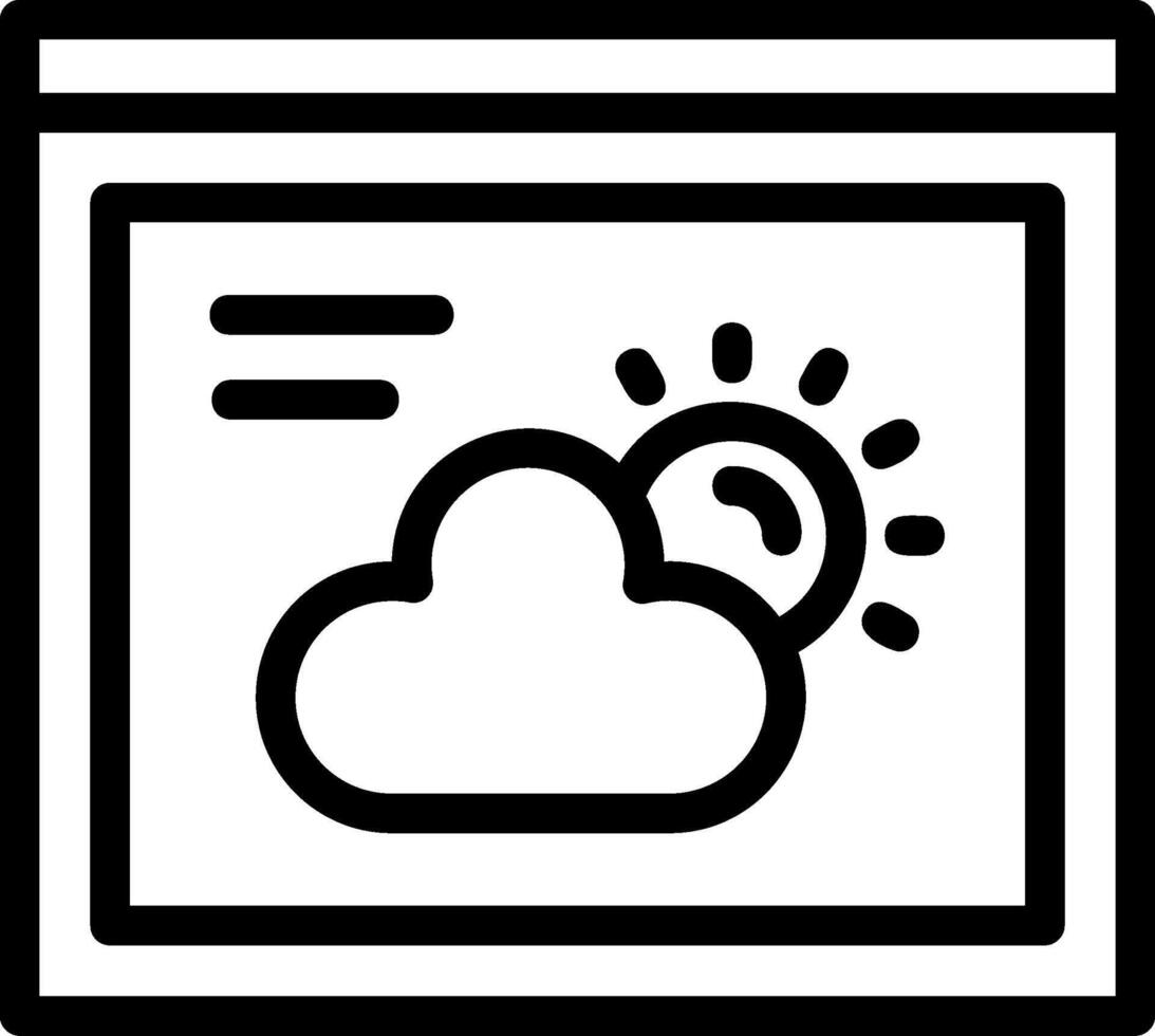 lijn weerpictogram vector