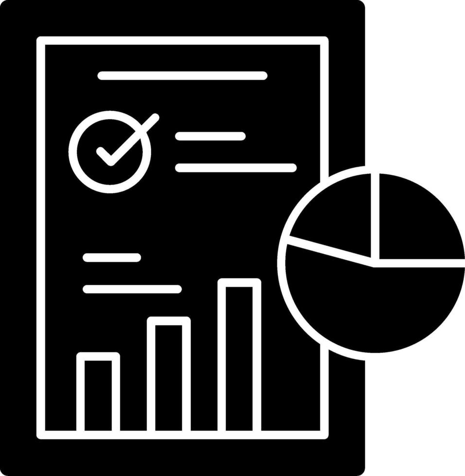 industrie analyse glyph icoon vector