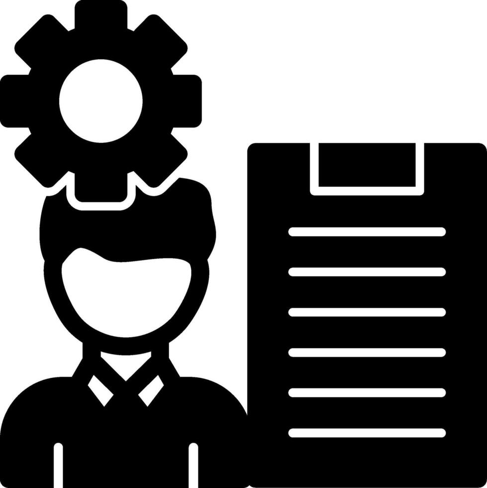 project manager glyph vector