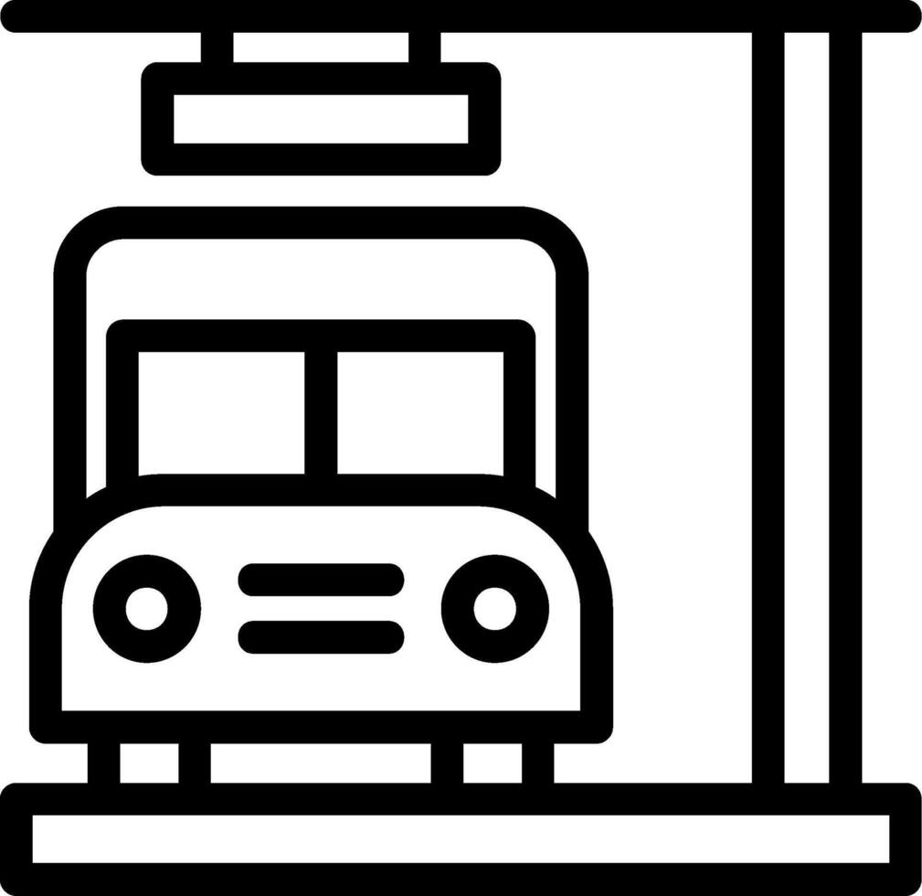 bushalte lijn icoon vector