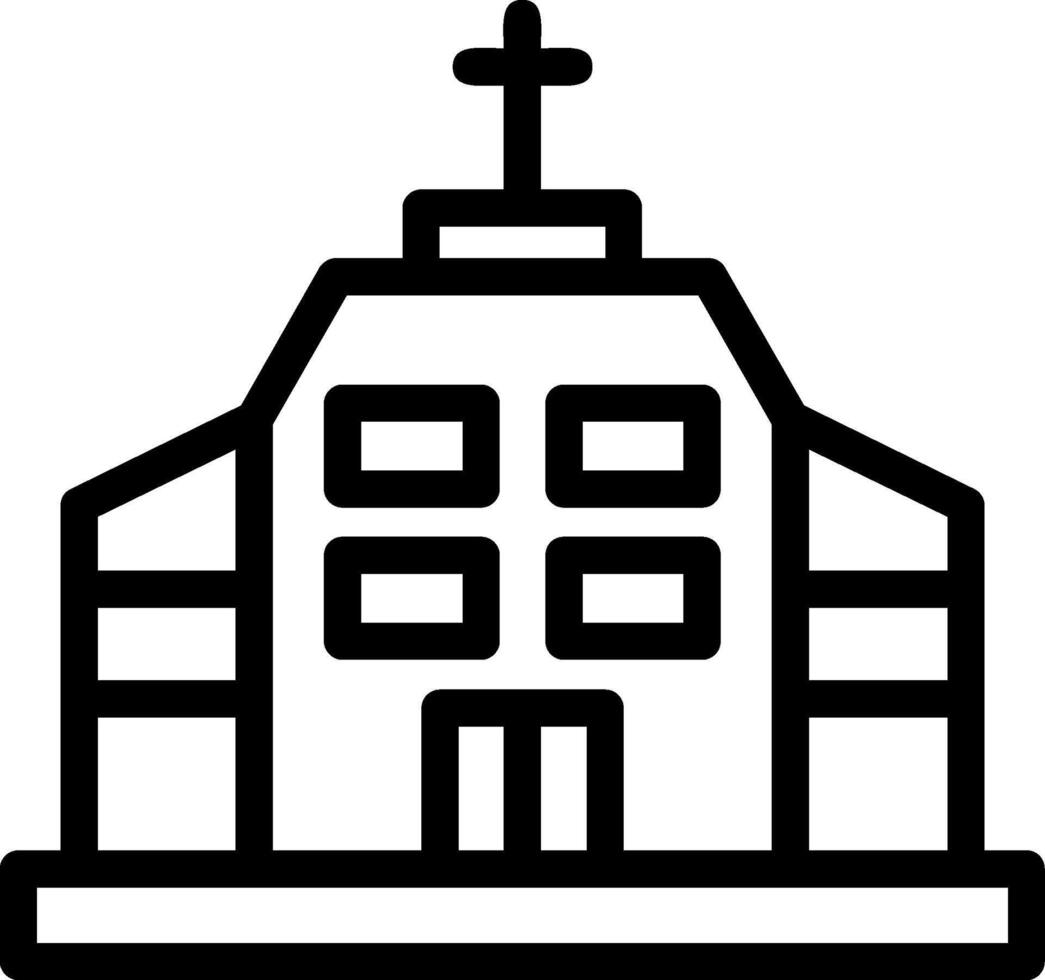 kerk lijn icoon vector