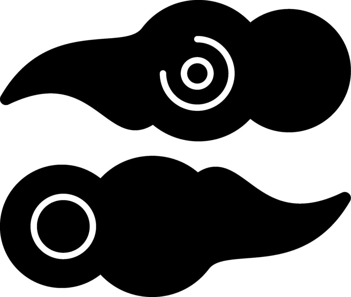 gunstig wolk glyph vector