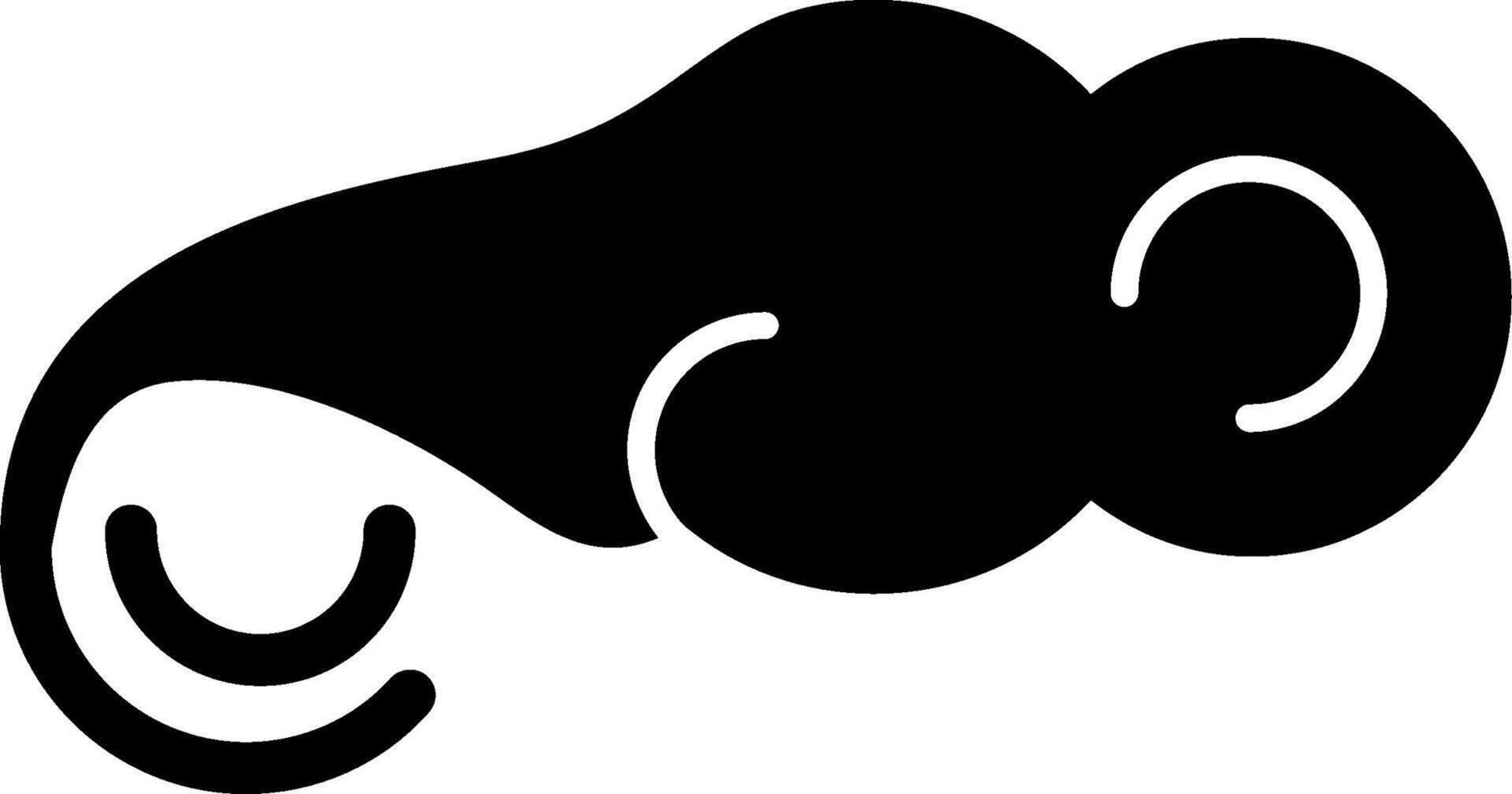 gunstig wolk glyph vector