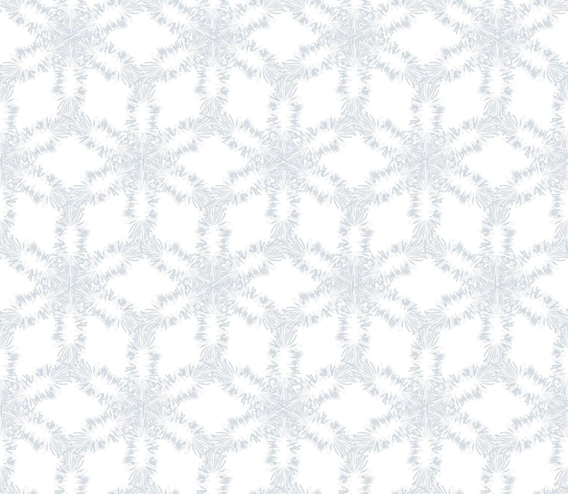 abstract winter sneeuw arabesk naadloos patroon. artistiek lijn sneeuwvlok Kerstmis met meetkundig vormen. lineair bloemen sier- structuur in Aziatisch Arabisch stijl vector
