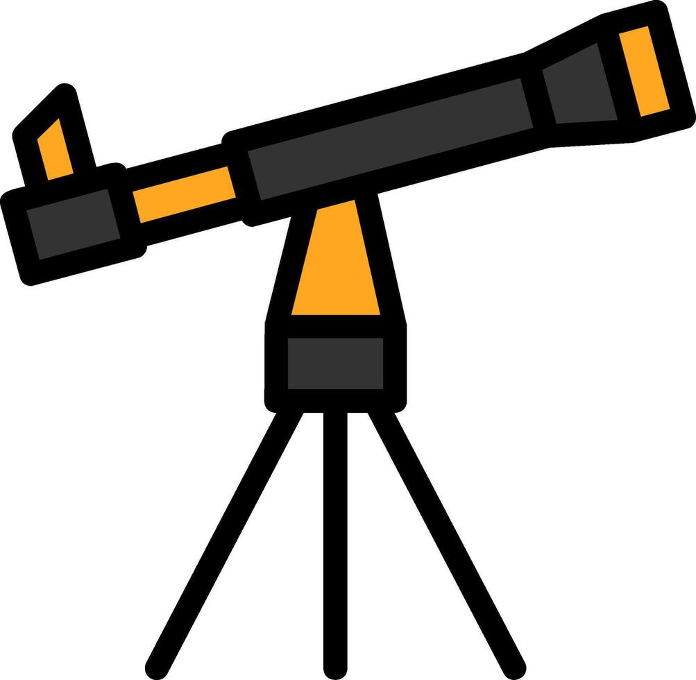 telescoop lijn gevulde vector