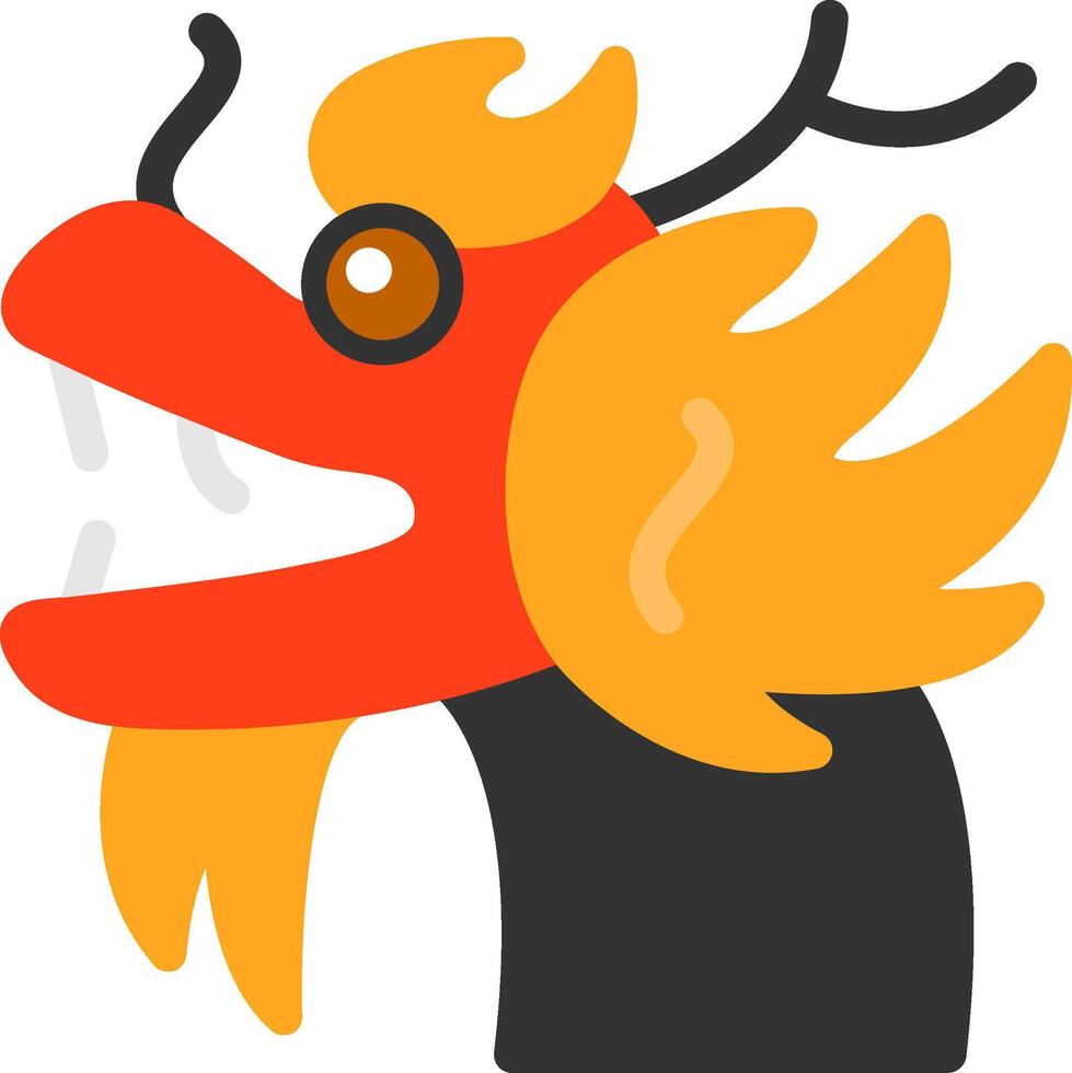 draak vlak icoon vector