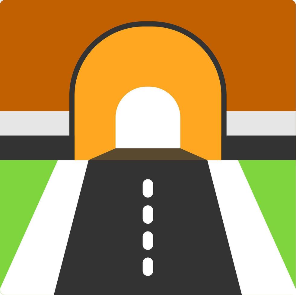 tunnel plat pictogram vector