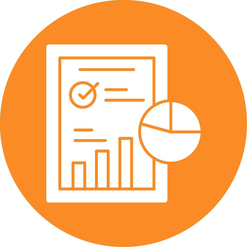 industrie analyse glyph cirkel icoon vector