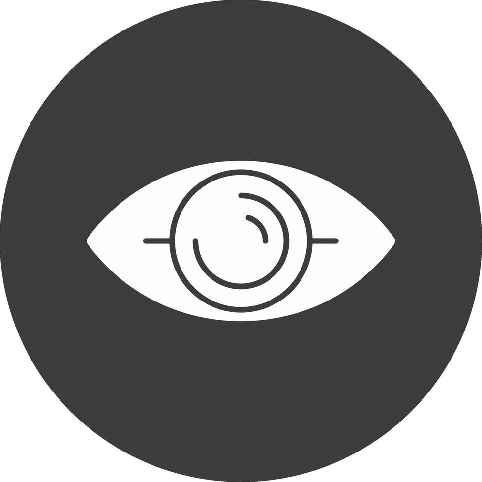 oog glyph cirkel icoon vector