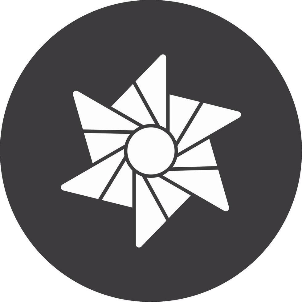 pinwheel glyph cirkel icoon vector